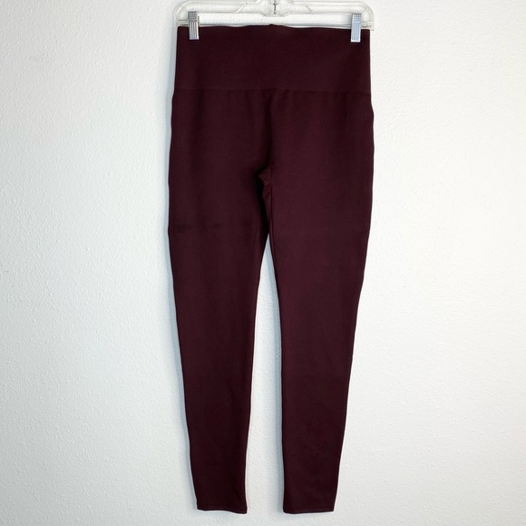 SPANX Burgundy Fashion Essential Leggings Large - Picture 5 of 7